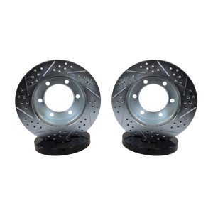 Toyota Tacoma Brake Rotors (2) - Front - Baer Brakes - Claw Performance Rotors, Slot & Drilled - Zinc-Plated - `95-`04